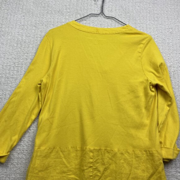Sandwich Amsterdam Studio Linen Longline Henley Tunic Bright Yellow Women Sz 36 - Picture 12 of 15